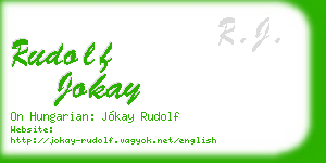 rudolf jokay business card